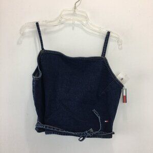 Tommy Hilfiger Blue Jeans Stretch Wrap Tank Top 8 NEW